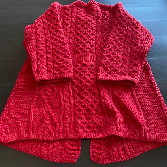 Kiloran Knitwear Sweater Medium Cardigan Fisherman cable knit Ireland Wool - Picture 3 of 8